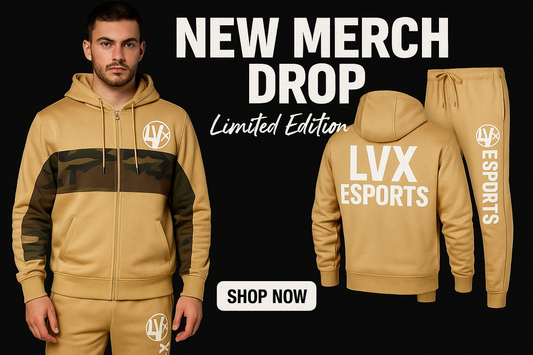 LVX ESPORTS Limited Edition Camo Tracksuit - Hoodie & Joggers Set for Gamers